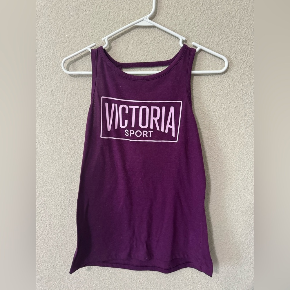 Victoria's Secret Purple Victoria Sport Logo Tank Top